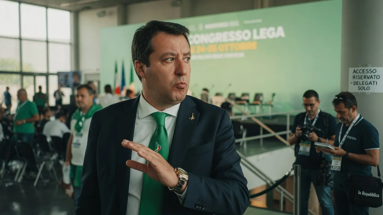 Salvini esclude i cronisti dal Congresso della Lega e li insulta: 'giornalisti servi'